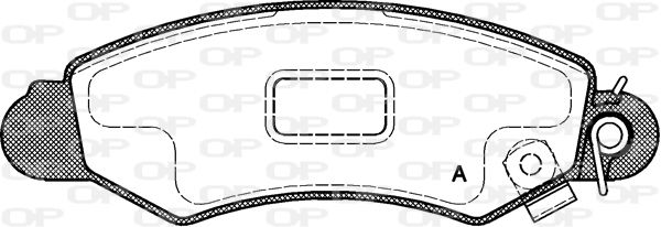 OPEN PARTS stabdžių trinkelių rinkinys, diskinis stabdys BPA0702.02
